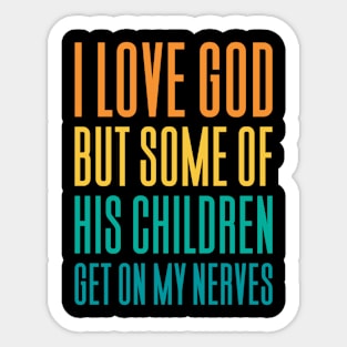 Funny Christian Gift Jesus God Sticker